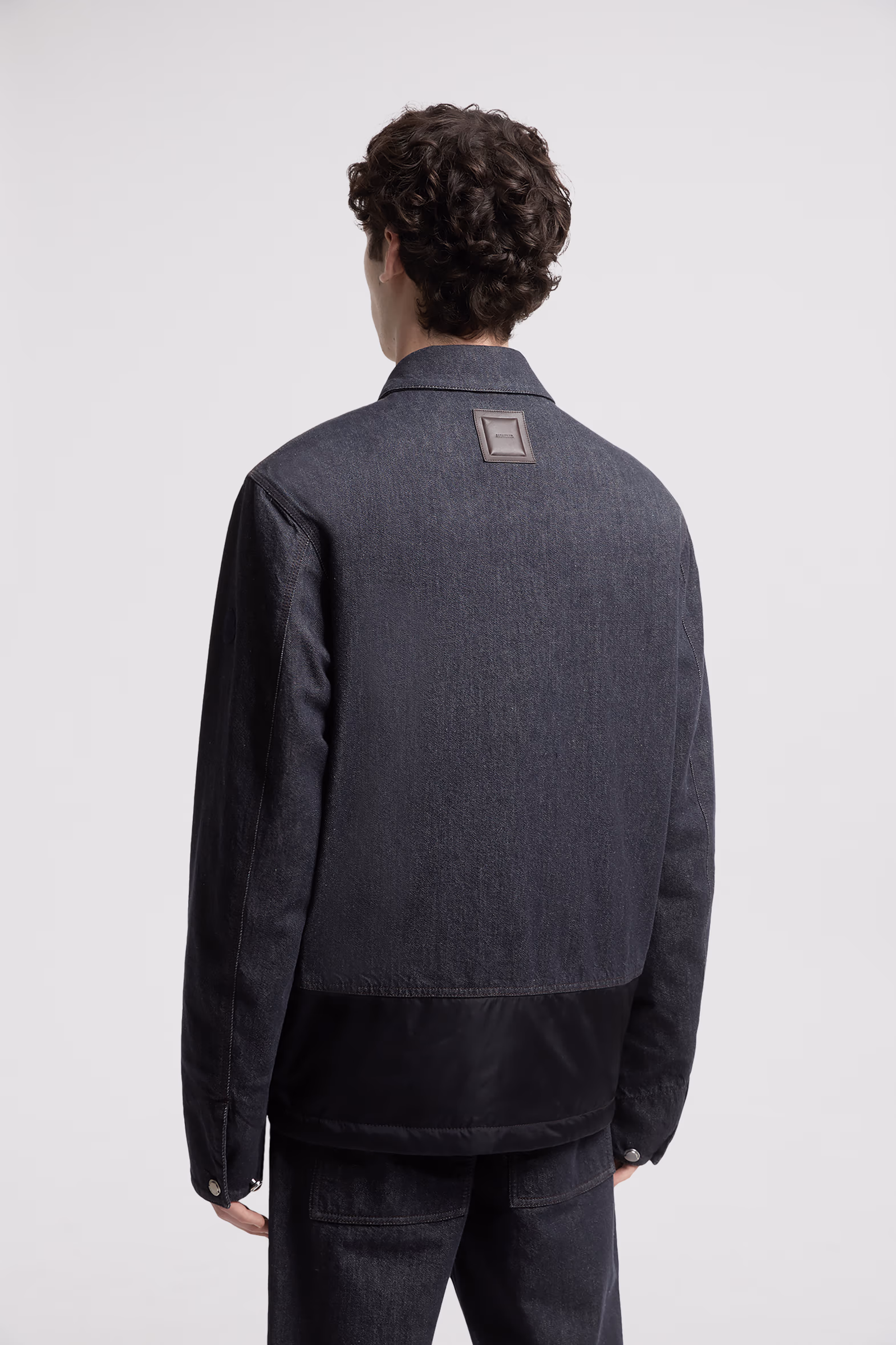 Ormoy Denim Down Shirt Jacket Men Denim Blue Moncler 5